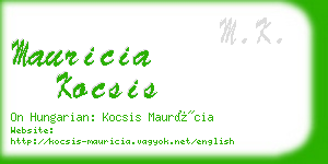 mauricia kocsis business card